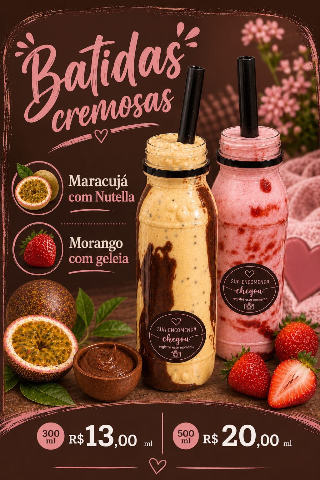 Cardápio Batidas Cremosas