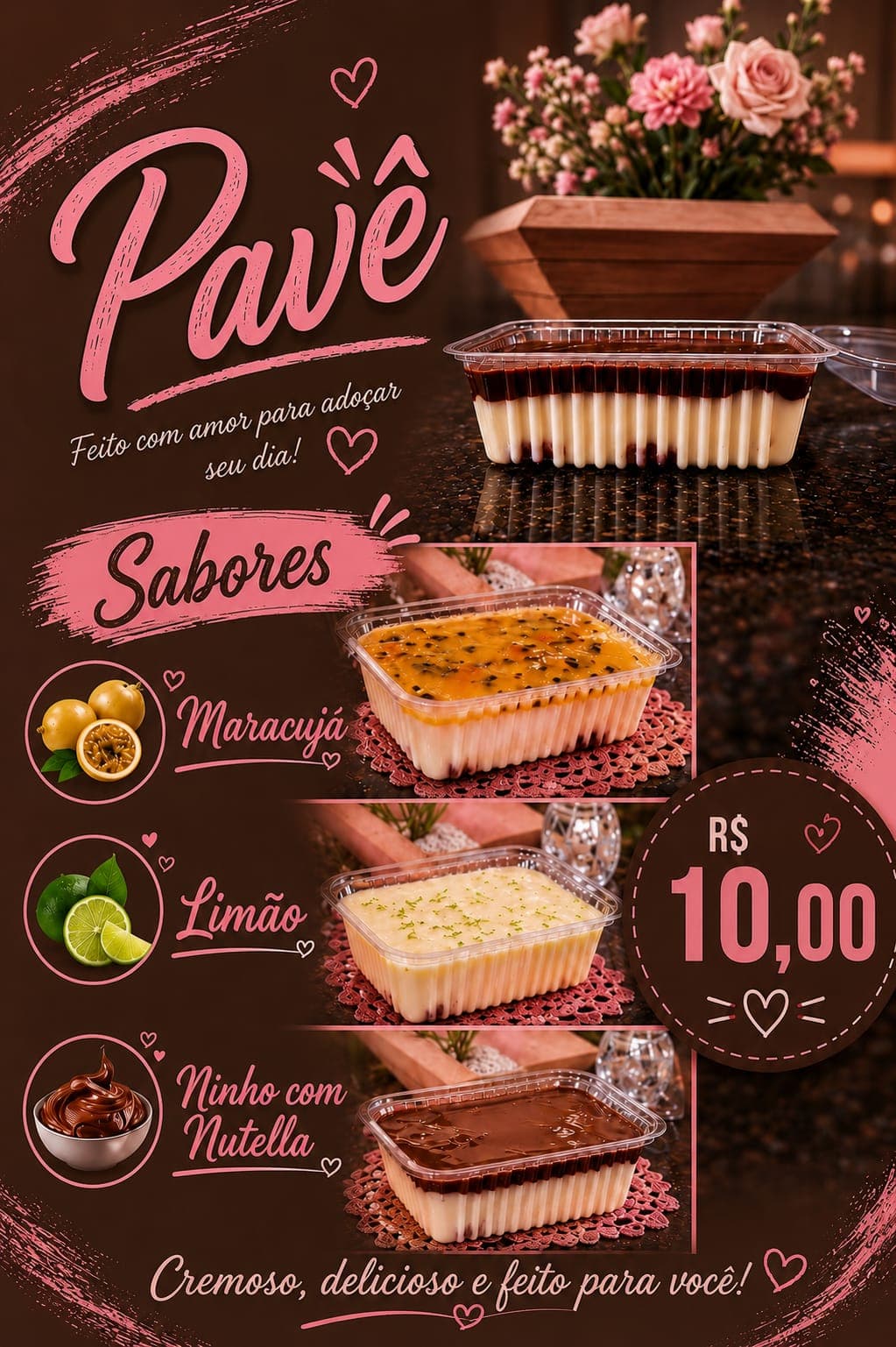 Cardápio Pavê